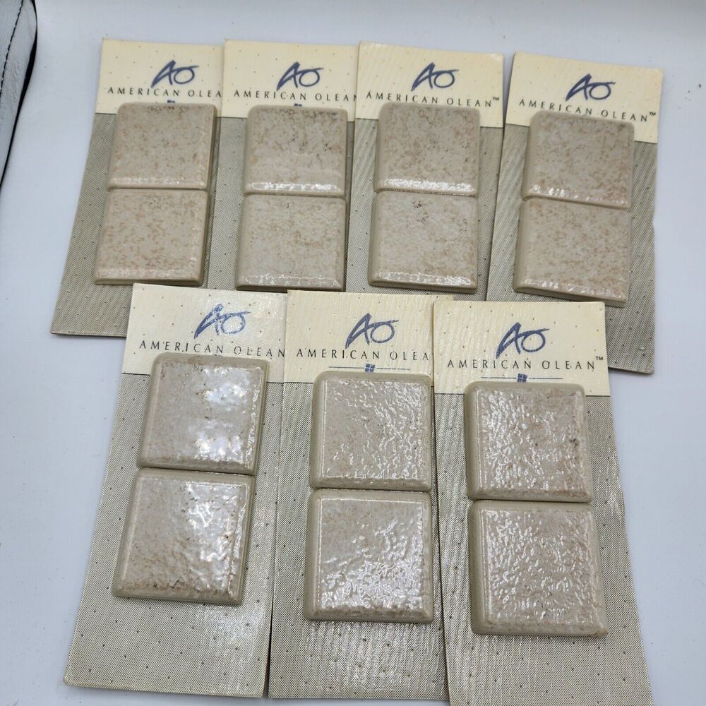 American Olean Taupe Bullnose Corner 2" X 2" Ceramic Textured Tile 7 Packs #3638